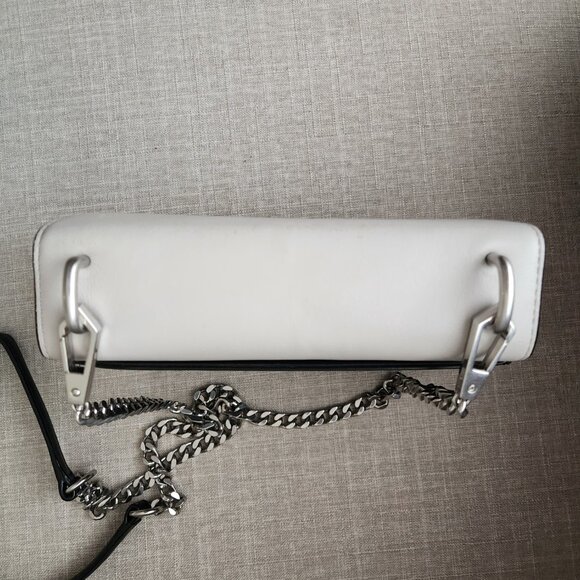 Rebecca Minkoff Crossbody Bag Grey White Black genuine leather - Picture 3 of 8